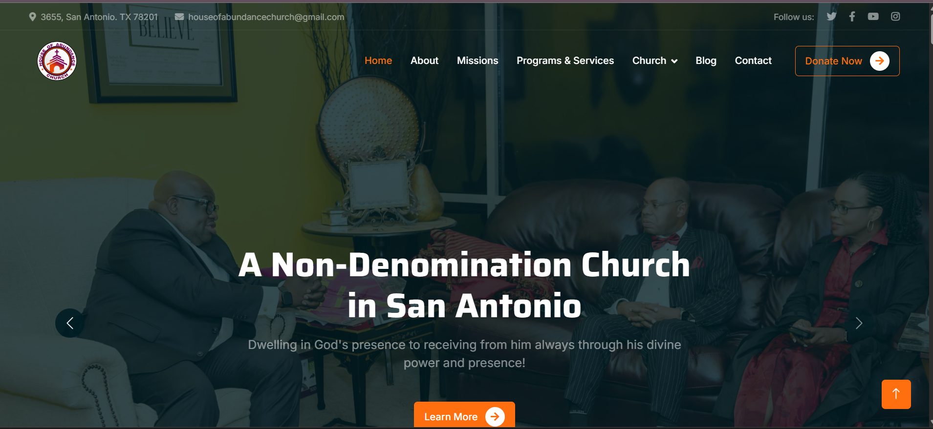 House of Abundance Church Website